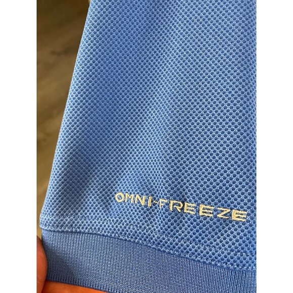 Columbia Omni Freeze Blue Short Sleeved Collared Mens Pullover Shirt Sz XL - Picture 5 of 10